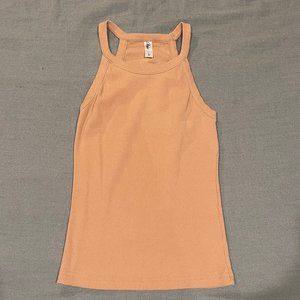 NUDE RIBBED TANK TOP
